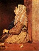 Edgar Degas Roman Beggar Woman oil